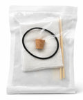 Bulk Piercing Prep Pack With Corks Cotton Swabs And Rubber Bands 50 Count in sealed clear plastic bag for professional use