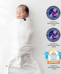 Newborn in Buttery Soft Bamboo Sleep Sack Swaddler With Dual Zipper And Removable Velcro Band Breathable Rayon From Bamboo 1 Tog