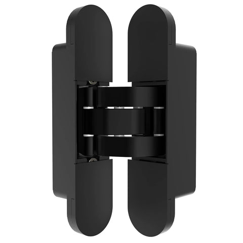 Black Invisible Door Hinge With 180 Degree Swing Heavy Duty Concealed Hinge Supports Up To 135lb Three Way Adjustable For Interior Doors