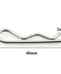 100Pcs R Type Cotter Pins Set In 4 Sizes M1x17mm M1.2x21mm M1.5x28mm M2x40mm 304 Stainless Steel Waterproof Rustproof Pro Grade All In One