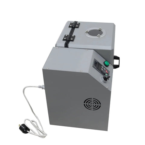 220V Four Liter Powerhouse Ceramic Ball Mill Machine with control panel and power cord, compact design for lab and industrial use