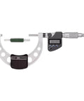 Outside Diameter Micrometer 3 To 4 Inch Range Carbide Tips Pro Grade Machinist Precision Tool positioned for measurement.