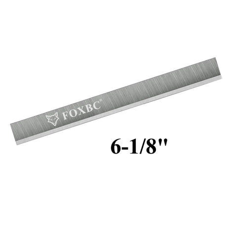 Pro Shop Six One Eighth Inch Jointer Blade Replacement Set Of 3 Cuts Through Hardwoods Like Warm Butter High Carbon Steel Planer Knives showing a single 6-1/8 inch blade.