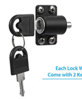 Rock Solid Heavy Duty Latch Kit, Lock Down Your Doors And Cabinets With Zero Hassle, black aluminum lock with keys for secure use.