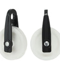 Nylon Clothesline Pulley Kit, 8 Piece Outdoor Wire Rope Pulleys With 60mm Wheels, heavy-duty black and white pulleys