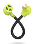 Top Shelf Nema 10 To 30 Dryer Adapter Heavy Duty Three Prong Power Converter with 50A male and 30A female connectors.