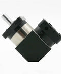 90 Degree Right Angle Planetary Gear Reducer Compatible With Nema 23 Stepper Motors Heavy Duty Aluminum Housing featuring 22mm shaft.