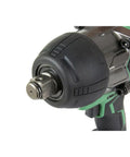 Close-up of 36V MultiVolt Triple Hammer Impact Driver Body Only With 1/4-Inch Keyless Hex Chuck showing metal chuck detail.