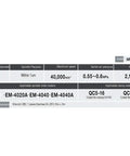 NR4040AQC specifications table showing spindle details for High Octane Nr4040aqc Water Cooled Spindle With Automatic Tool Changer.