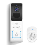 Dual Band Wireless Video Doorbell Camera With 2.4G And 5G Wi Fi, 2 Way Audio, AI Motion Alerts, Instant Alerts, Included Chime, No Monthly Fee, Easy Setup, Battery Powered With Long Battery Life, Works With NVR Or Standalone Security System, front view