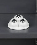 Furniture Caster Wheels Self Adhesive Swivel 12pcs for Cabinets, showing three shiny spheres on a white base for easy movement.