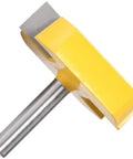 8mm Shank Carbide Tipped Router Bit For Bottom Cleaning And Slab Flattening, 57x40x15mm, yellow coated, durable YG6 alloy head