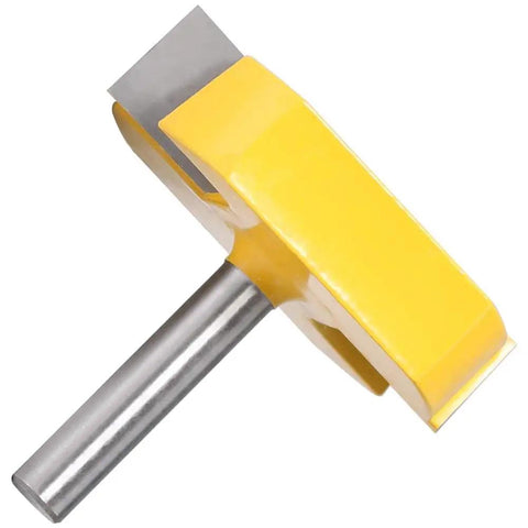 8mm Shank Carbide Tipped Router Bit For Bottom Cleaning And Slab Flattening, 57x40x15mm, yellow coated, durable YG6 alloy head