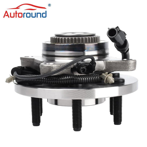 Front Wheel Hub And Bearing Assembly For 2009 2010 Ford F150 4WD 6 Lug ABS Front Axle Replacement close-up view