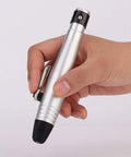 Rotary Handpiece Flex Shaft Tool With 2.35mm Collet Chuck for jewelry making held in hand, pro grade ergonomic design.