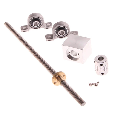 T8 Lead Screw Vertical Rail Guide Set With 8mm Diameter And 2mm Pitch Copper Nut For 3D Printers And CNC Machines Straight Up Smooth Operation With Zero Backlash Hassle Free Rig Upgrade