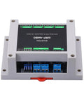 Optocoupler Isolated GPIO Relay Module, 4 Channel, Dual Mode High And Low Level Trigger, 3-24V High Or 0-1.5V Low, 5-32V Power Supply, ABS DIN Rail Mount, Industrial Grade Relay Board For Robust Automation And Easy Plug And Play Install.