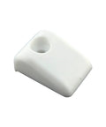 Heavy Duty Real Deal White Nylon Cabinet Drawer Bumpers Anti Scratch Slide Stoppers For Kitchen Cupboards And Pull Out Shelves With Screws Included Keeps Your Drawers Smooth As Silk Daily - close-up view of a white nylon bumper