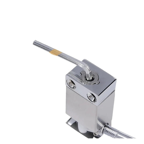 Stainless Steel Automatic Spring Door Closer Closing Device For Furniture Hardware Adjustable silver finish top detail view