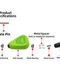 Upgrade Your Fishing Game With This Killer EVA Reel Knob Set For Drt Antares Fishing Rods Featuring Snap-On Handles, Smooth Bearings, And Sleek Silver Black Styling That Lets You Crank Harder And Catch More Big Fish Today On The Water. Product specifications showing EVA handle, bearings, axle pin, spacer, screw, and plug.