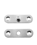 Pack Of Four Premium Stainless Steel Hidden Door Hinges Delivering True 360 Degree Rotation And Invisible Flush Mount Setup For Butter Smooth Swing And Rock Solid Everyday Reliability - Close-up of steel hinge plate.