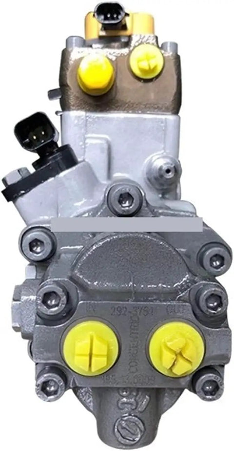 Ridiculously Durable Fuel Feed Transfer Lift Pump Crafted To Run Clean And Swap Out Your Dying Injection Pump For Cat 420E 430E 450E Plus Perkins C4 C6 Machines 2641A405 324-0532, top view showing connectors and yellow caps.