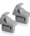 2 Piece Grey Sun Visor Holder Clip For Mitsubishi Lancer Outlander Sport ASX EVO 10 Front Left And Right Replacement Clip Bracket Hanger Easy Install Durable Fitment For MR654343