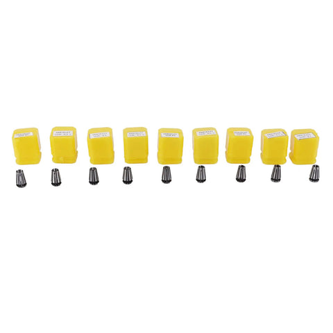 Rock Solid Phefop 9 Piece Er8 Collet Chuck Set For High Speed Steel Cnc Milling Lathes With Pinpoint.005mm Precision Accuracy Including 1Mm To 5Mm Tools for precise machining.