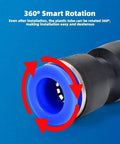 Solid Set Of 80 Pneumatic Straight Push To Connect Fittings Assortment Kit Featuring Quick Connect Air Hose Adapters In 4mm 6mm 8mm 10mm And 12mm Sizes Perfect For Fast Tool-Free Installations On Any Compressor Job, 360° rotating plastic push fitting