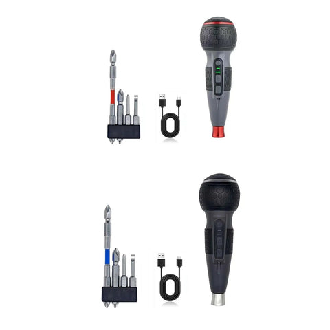 Fast Charging Cordless Mini Drill With USB Charging And Six Interchangeable Bits Including Phillips And Flathead