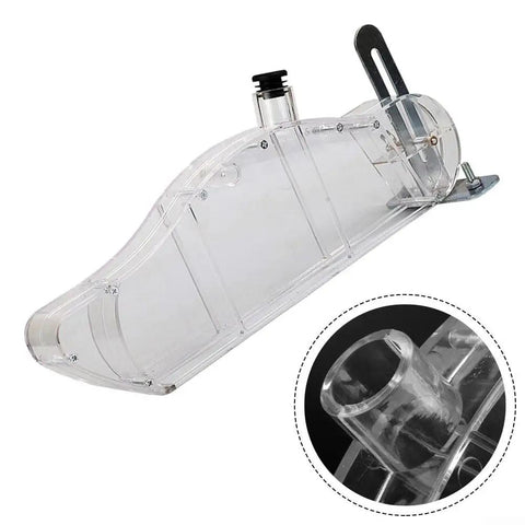 Clear Table Saw Blade Guard With Adjustable Acrylic Splitter Bracket And Snag Free Dust Deflector Keeps Your Workspace Slick No Fuss Setup Guaranteed Today, showing clear protective dome and mounting bracket.