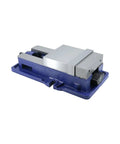 6 Inch Hardened Steel Milling Machine Bench Vise With Lock Down Clamps viewed from side showing sturdy build and locking features.