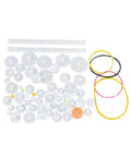 Image of 75-Piece Motor Gears Kit With Belt Pulley Shaft Sleeve And Plastic Set For DIY Robot Gearbox Projects, parts displayed neatly.