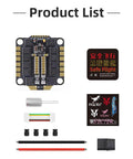 60A Four In One ESC for FPV Drones 2 To 6S with DShot Digital Protocols, immersion gold pads, accessories shown, plug and play.
