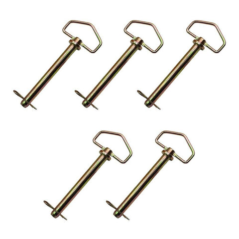 Set Of Five Cold Forged Three Quarter Inch Diameter Six And A Quarter Inch Usable Length Swivel Handle Hitch Pins for tractors