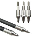 12 Pack Archery Field Points 125 150 Grain Stainless Steel Screw In Arrow Tips For Target Practice Pro Grade Hunting displayed
