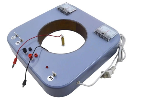 Hands On Lorentz Force Demonstrator For Electron Beam Experiments, Magnetic Field Physics Lab Equipment with panel and wires.