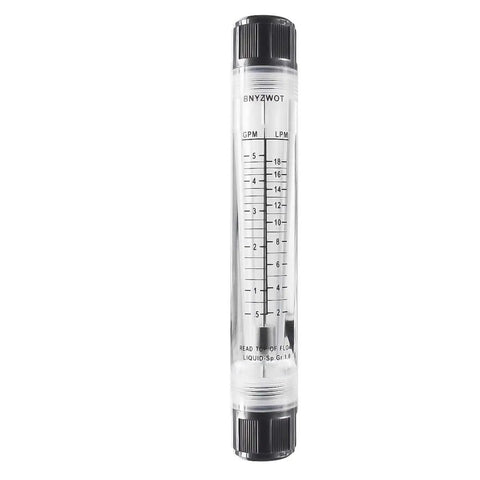 Panel Type Water Flow Meter G15 Zero Point Five To Five GPM And 2 To 18 LPM With 20 mm Or Half Inch BSP Female Thread