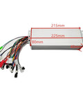 Beefy Brushless DC Motor Controller For Electric Bikes And Scooters, 48V 60V 64V Compatible, aluminum housing, size dimensions.
