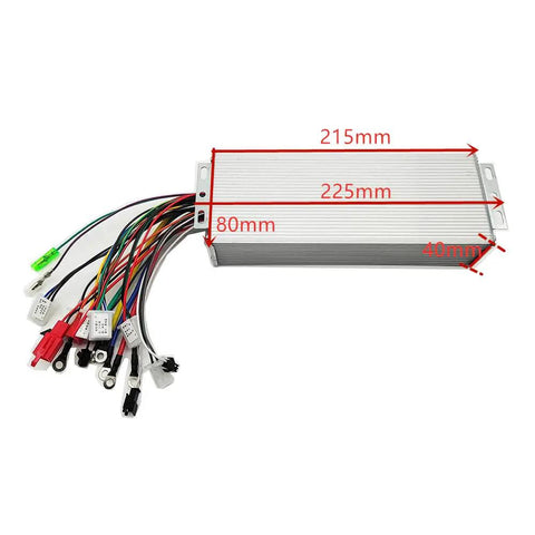 1000W Brushless DC Motor Kit with 36V 3100 RPM Output 27.7A Speed Controller showing dimensions and colorful wires