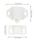 Dimensions of 10 Pack Plastic Door Ball Catches Latch Kit for Wood and Screen Doors With Firm Texture and Sturdy Design