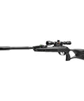 Swarm Fusion 10X GEN3i Break Barrel Pellet Air Rifle with 10 Shot Inertia Fed Magazine, shown in black with scope