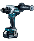 Built Different 18 Volt Cordless Drill Driver Kit With Hard Case Two Batteries Fast Charger Compact Brushless Motor showing sleek ergonomic design.