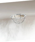 Built Tough Four Piece Fire Sprinkler Head Guards Featuring Hella Secure Tamper Proof Mesh Shields Impact Resistant Sensor Caps For Home Safety And Quick Snap Install Hooks in silver wire design