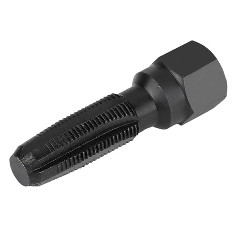 Carbon Steel 14mm Plug Rethread Tap Kit With Four Inserts For Damaged Thread Repair A Diy Friendly Pro Grade Tool Set That Restores Damaged Or Stripped Threads Fast In Motors Cylinders And Machinery, black steel tap