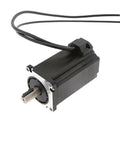 Brushless Servo Motor With Integrated Gear Reducer, NEMA 24 Size, 24V/48V Compatible, 3000 RPM, 200W/400W Power, Low Speed High Torque Drive For CNC, Robotics, Automation And Precision Motion Projects, black housing with shaft and cable