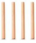 Tapered Solid Wood Furniture Legs 50cm Replacement Kit For Sofa, Coffee Table, And Cabinet, 4 Pack, with visible mounting plates.