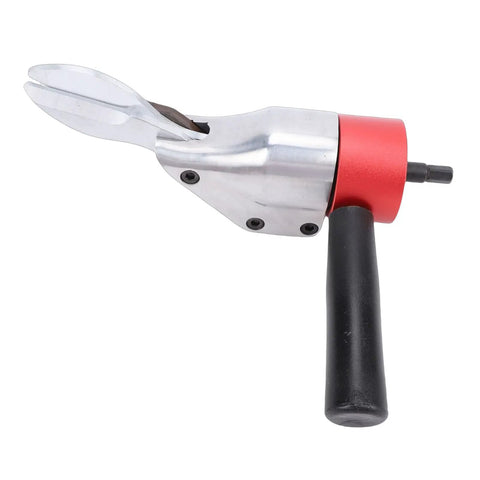 Omquot Electric Metal Shear Drill Attachment Crv Steel Blade Cuts Iron Stainless Aluminum Sheets Effortlessly 360 Degree Rotating Handle.