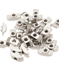 M6 T Slot Nuts for 40 Series Aluminum Profiles, Sliding Hammer Head T Nuts, Plated Carbon Steel Fasteners, 20 Pieces