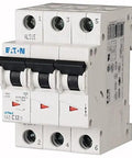 Heavy Duty 1.6Amp Three Pole Z Character Circuit Breaker Built Tough For Rock Solid Panel Safety With No Sweat Installation And Dependable Surge Guard In Clean White Finish.